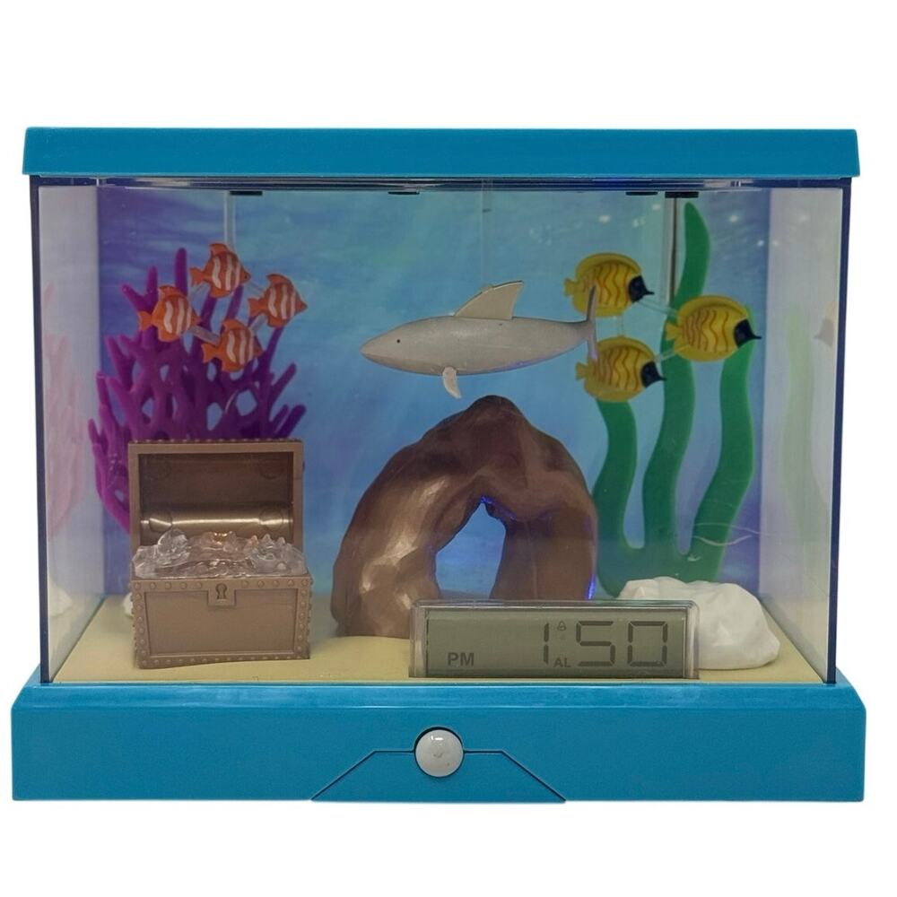 Play Monster Under The Sea Alarm Clock Light Sound Motion Aquarium Blue